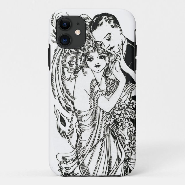1920s Flapper Beauty iPhone Case (Back)