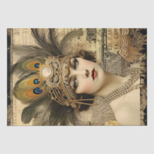 1920's Flapper Girl Art Deco Tissue Paper