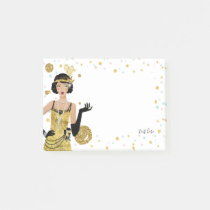 1920s flapper girl gatsby theme post-it notes