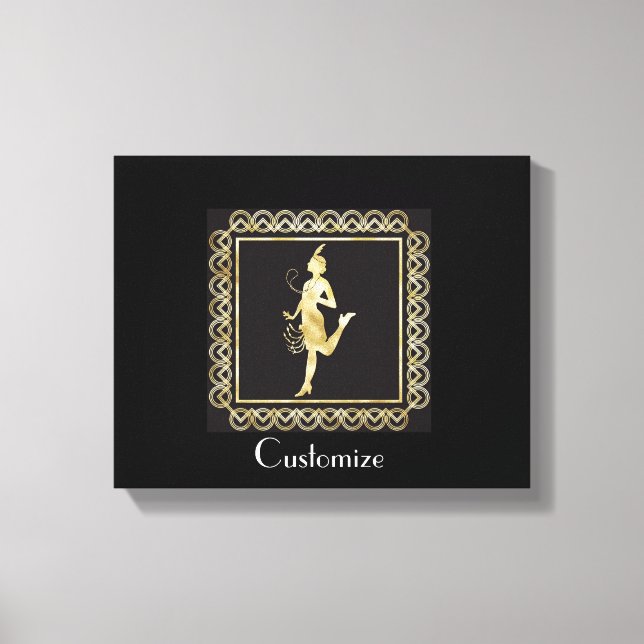 1920's Flapper Girl Thunder_Cove Canvas Print (Front)