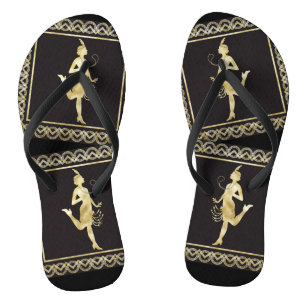 1920's Flapper Girl Thunder_Cove Flip Flops