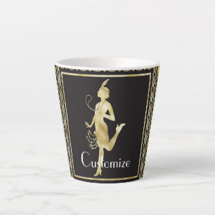 1920's Flapper Girl Thunder_Cove Latte Mug