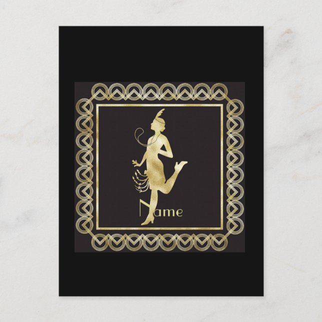 1920's Flapper Girl Thunder_Cove Postcard (Front)