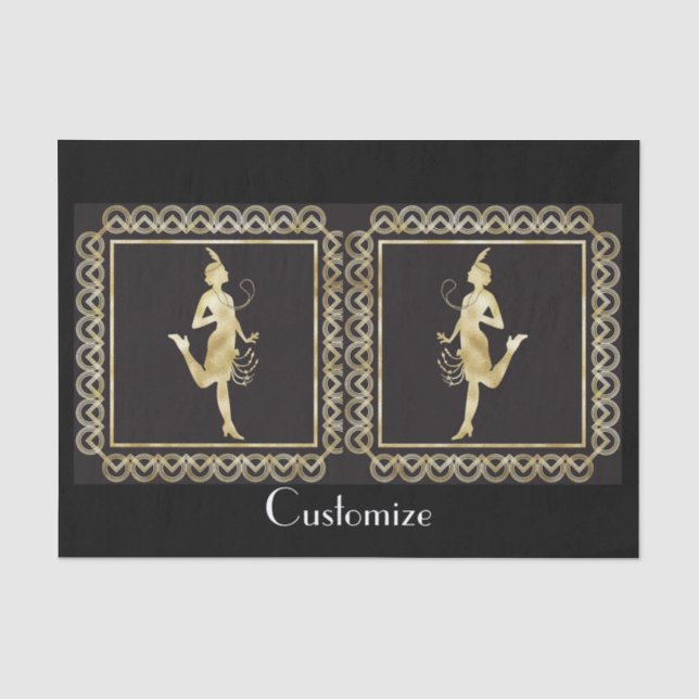 1920's Flapper Girl Thunder_Cove  Tissue Paper (Front)