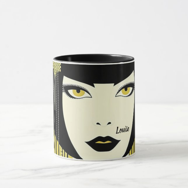 1920s Flapper. Personalized Mug (Center)