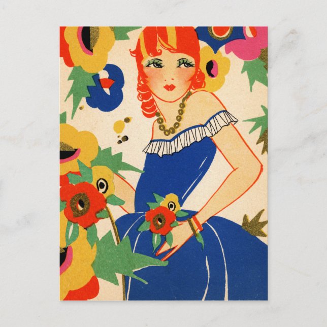 1920's Flapper Postcard (Front)