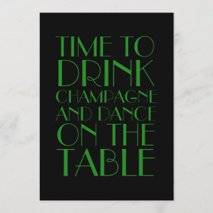 1920's Flapper Wedding Invitation