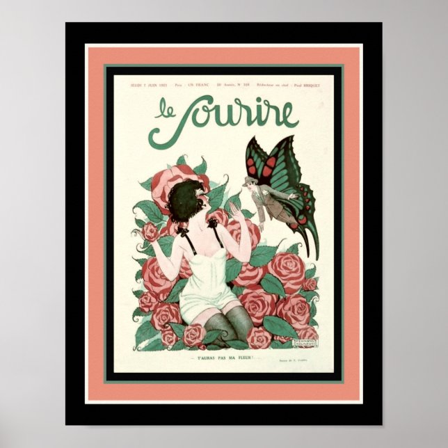 1920's French Deco "Le Sourire" Poster (Front)
