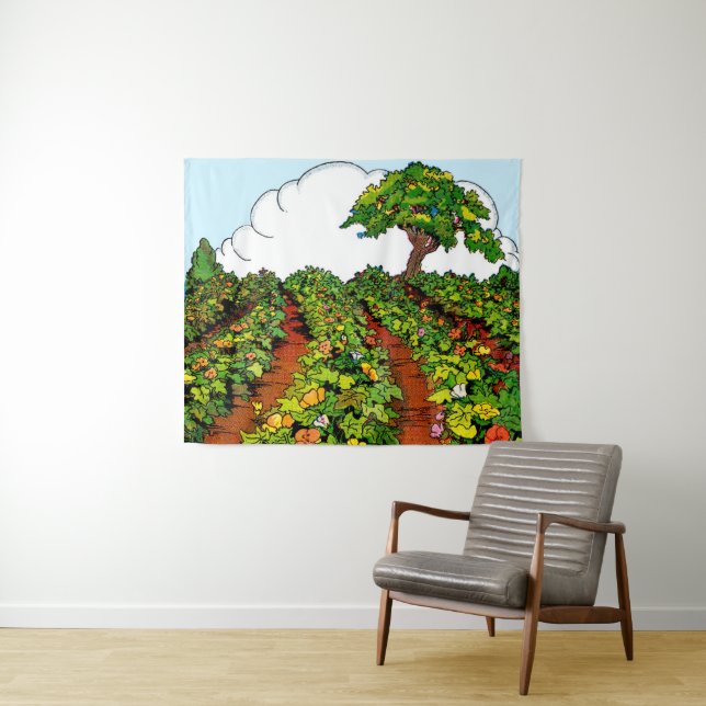 1920s garden tapestry (In Situ (Horizontal))