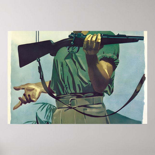 1920s German Advertisement Poster Mauser Rifles (Front)