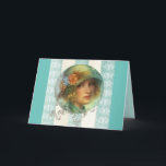 1920's girl greeting card<br><div class="desc">1920's girl greeting card and you can customize your size</div>
