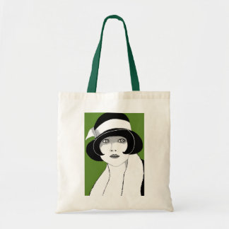 1920s Green Tote Bag
