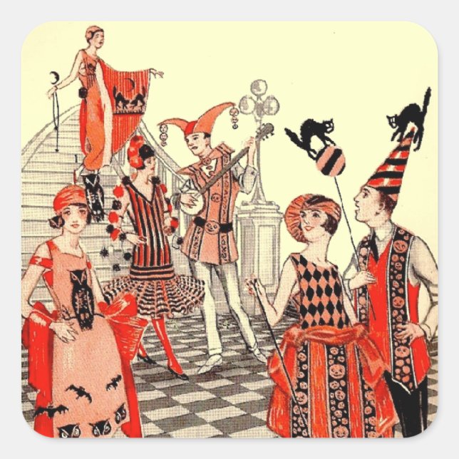 1920's Halloween Costume Party Square Sticker (Front)