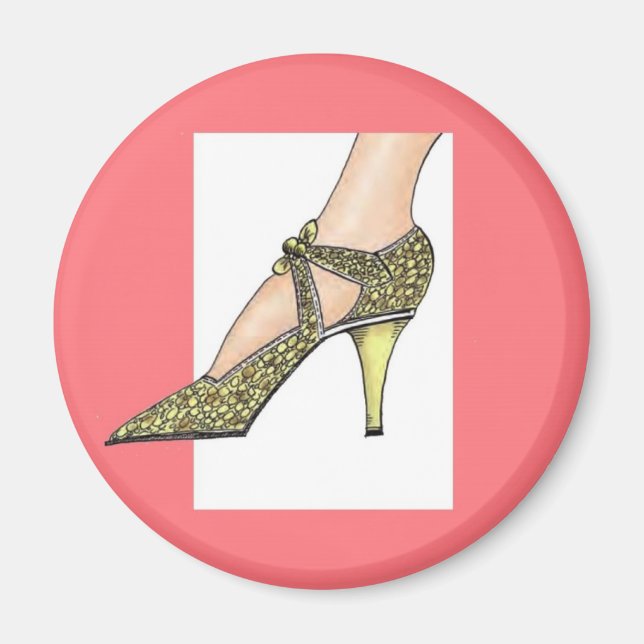 1920s High Heeled Shoe Magnet (Front)