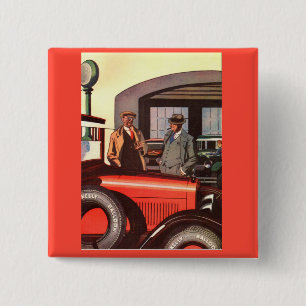 1920s Kelly Springfields tire ad - another one 2 Inch Square Button