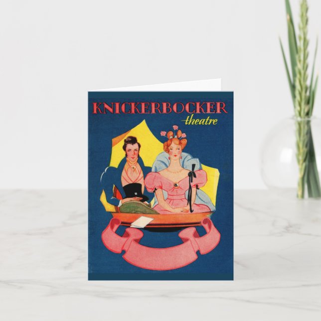 1920s Knickerbocker Theatre playbill cover Note Card (Front)