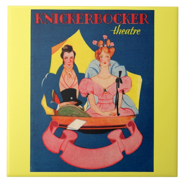 1920s Knickerbocker Theatre playbill cover Tile (Front)
