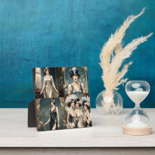 1920s Ladies Fashion Photo Collage, Plaque