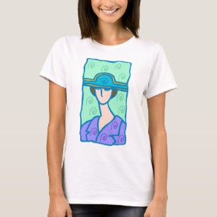 1920s Libra Woman in purple T-Shirt