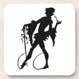 1920s magician silhouette coaster