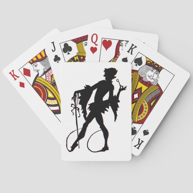 1920s magician silhouette playing cards (Back)