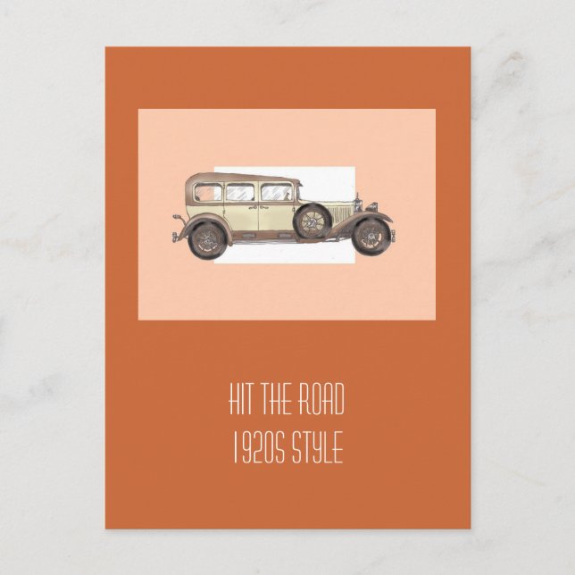 1920s Mercedes Limousine Postcard (Front)