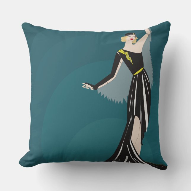 1920's Model Throw Pillow (Front)