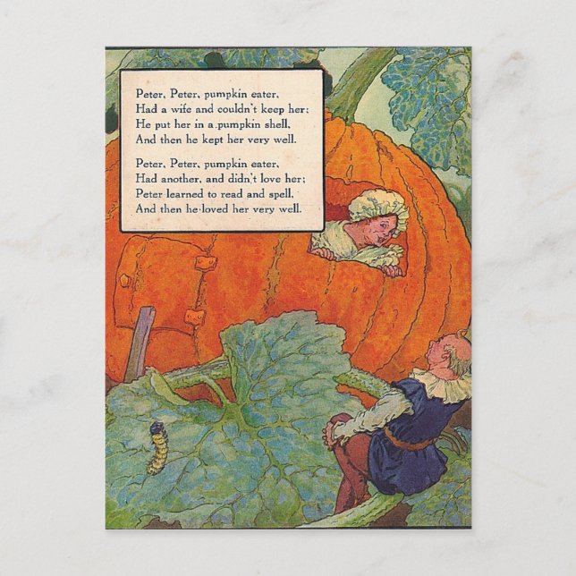 1920s Mother Goose - Peter Pumpkin Eater Postcard (Front)