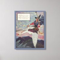 1920s Mother Goose riding her giant goose