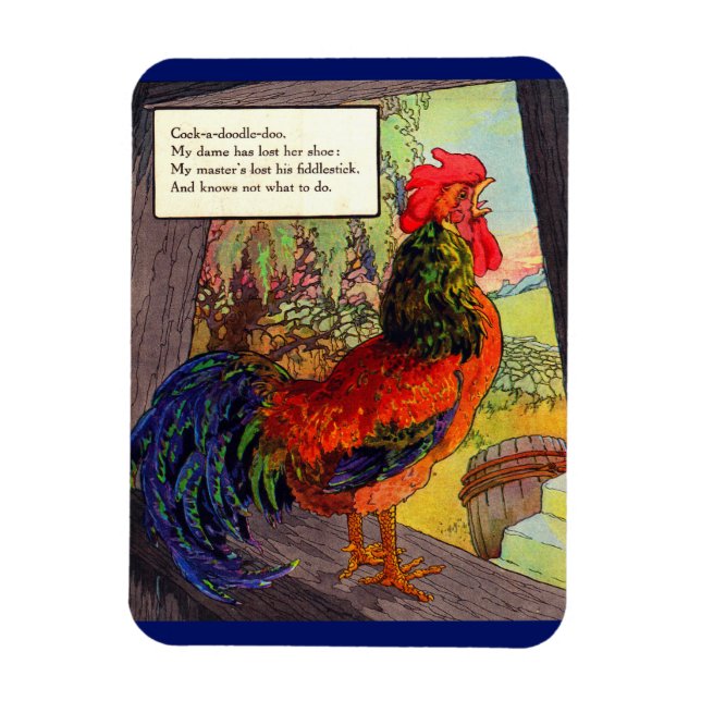 1920s Mother Goose - rooster Magnet (Vertical)