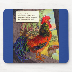 1920s Mother Goose - rooster Mouse Pad