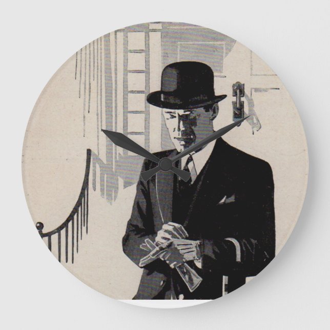 1920s Mr. Natty the sharp dressed man Large Clock (Front)