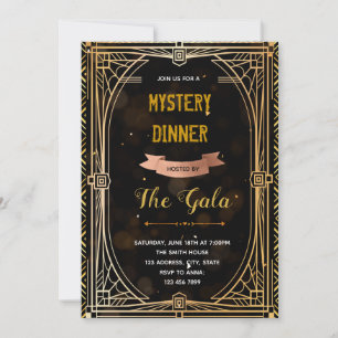 1920s murder dinner invitation