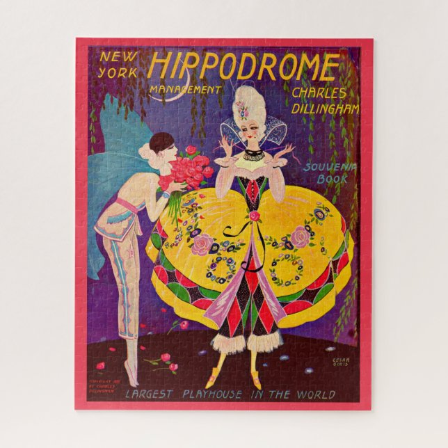 1920s New York Hippodrome program cover Jigsaw Puzzle (Vertical)