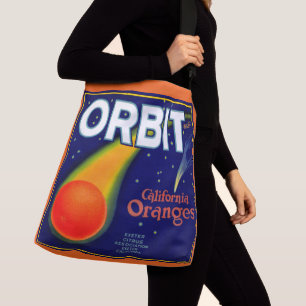 1920s Orbit Oranges fruit crate label print Crossbody Bag