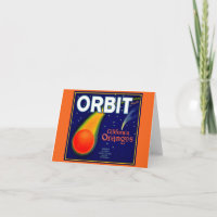 1920s Orbite Orange étiquette de caisse de fruits