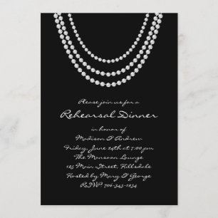 1920's Pearl Rehearsal Dinner Invitation