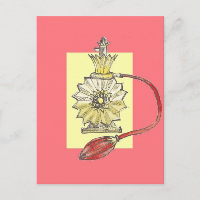 1920s Perfume Bottle Postcard (Front)