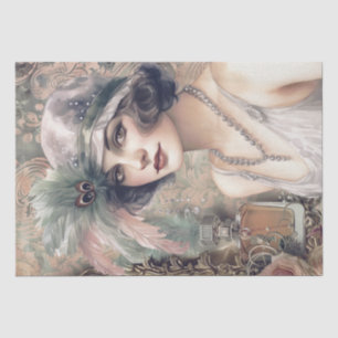 1920's Perfume Flapper Girl Art Deco Tissue Paper