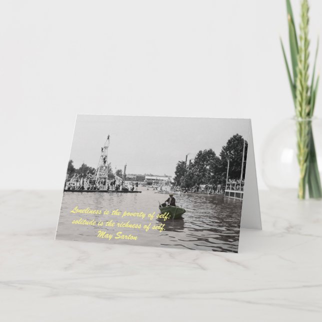 1920's Photo Card Man Alone Lonely Quote Inspire (Front)