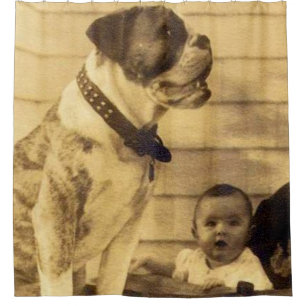 1920s pitbull guards baby