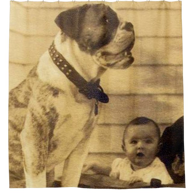 1920s pitbull guards baby (Front)