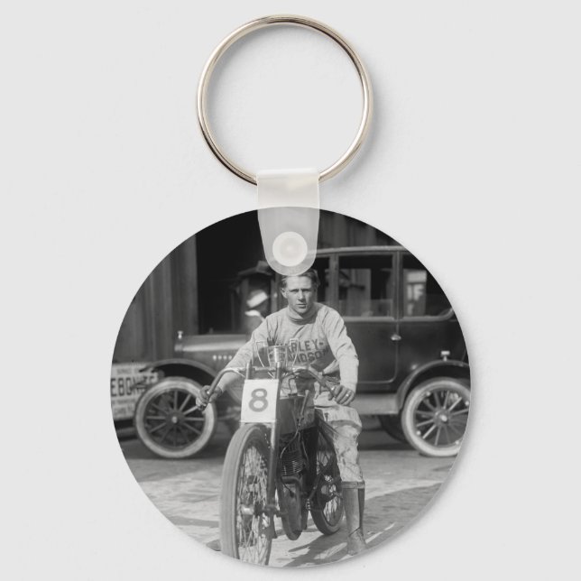 1920s Racing Motorcycle Keychain (Front)