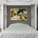 1920s Retro Miami Beach Ocean Drive Postcard Poster<br><div class="desc">This is new art made in the style of the era. Not a reproduction of an actual postcard.</div>