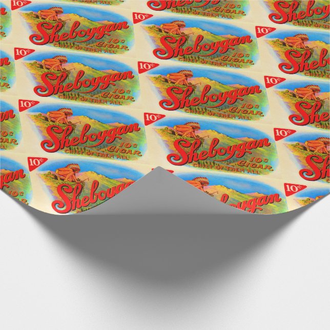 1920s Sheboygan cigar label Wrapping Paper (Corner)