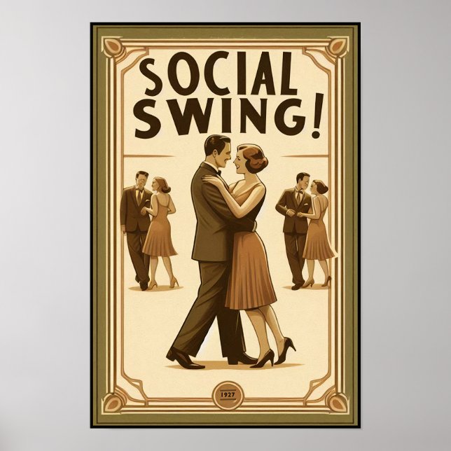 1920's Social Swing Dance Vintage Poster (Front)