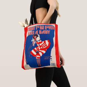 1920s song sheet I Want to Be Loved Like a Baby Tote Bag