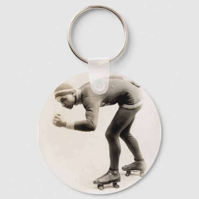 1920s Speed Skater no.2 Keychain (Front)