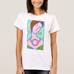 1920s Taurus Woman with symbol green T-Shirt