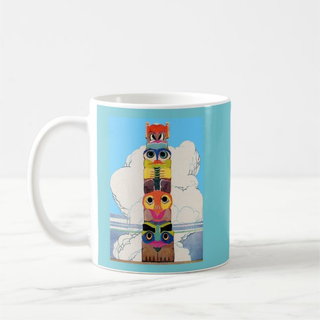 1920s totem pole coffee mug (Left)